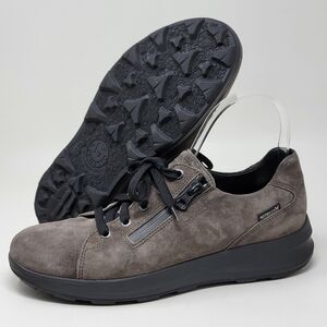 Mephisto Vally Shoes Sneakers Waterproof Walking Zip Gray Suede Womens Size 8.5